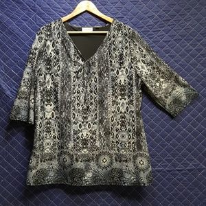 Avenue 3/4 sleeve tunic